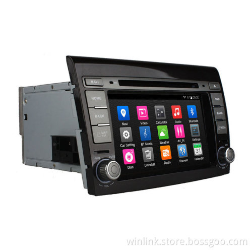 pure Android multifunction car DVD for Fiat Bravo 1G ROM 16GB storge Space Motorized Slide Panel suppor mirror link